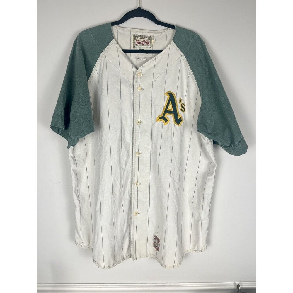 RARE VINTAGE 90s Oakland As Athletics Mirage Cooperstown Collection Jersey Sz XL
